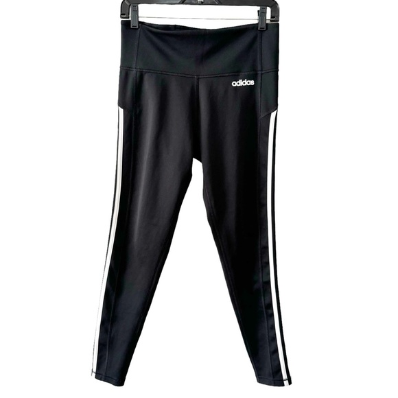 Adidas Train Essentials 3-Stripes 7/8 Tight Black White Climalite Legging‎ - Picture 5 of 12